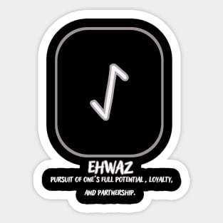 The nordic rune Ehwaz Sticker